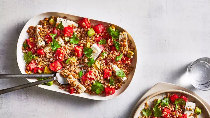 Feta and Watermelon Grain Bowls Recipe