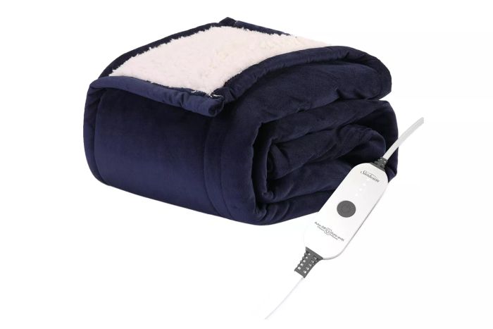 Amazon Sunbeam Royal Mink Sherpa Heated Blanket