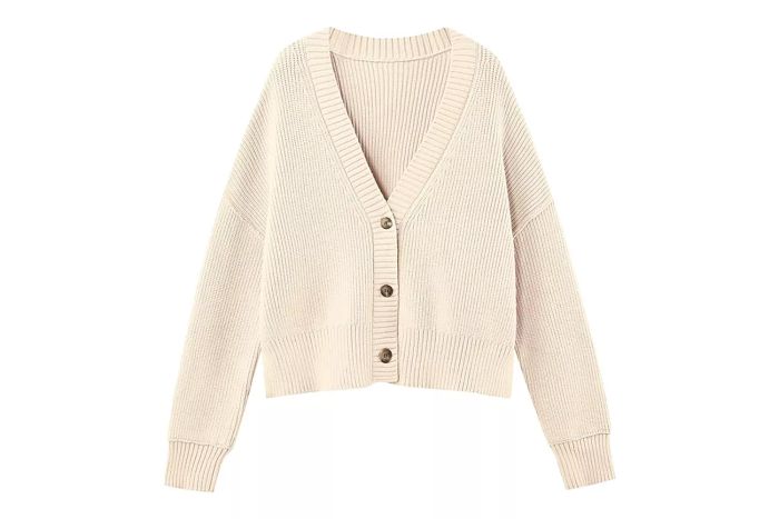 Amazon LILLUSORY Women's Cropped Buttoned Oversized Sweater Cardigan