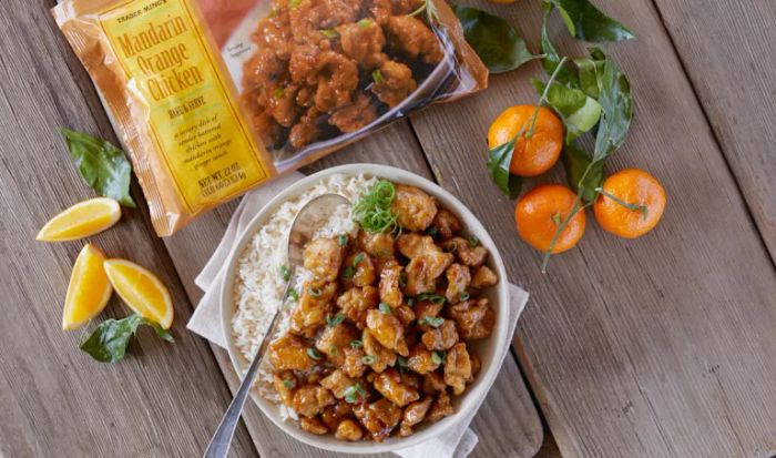 One of the best-selling frozen foods at Trader Joe’s is Mandarin Orange Chicken. It offers all the flavors and textures of your favorite takeout dish without the hefty cost. The bag contains five servings, making it an even more budget-friendly option. Simply bake the breaded chicken, heat up some frozen rice and veggies, and pour the orange sauce over everything for a tasty meal.