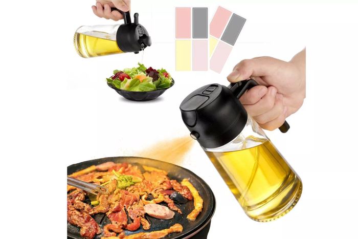 With Stickers 16oz Olive Oil Sprayer for Cooking