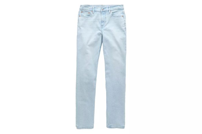 American Eagle AE Stretch Super High-Waisted Ankle Straight Jean.