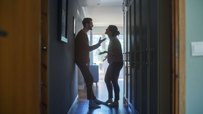 a man and a woman arguing