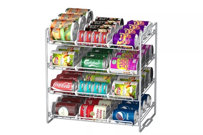 Stusgo 4-Tier Stackable Can Rack Organizer, made from wear-resistant materials