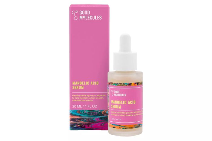Good Molecules Mandelic Acid Serum is an effective product that targets skin texture and clarity.