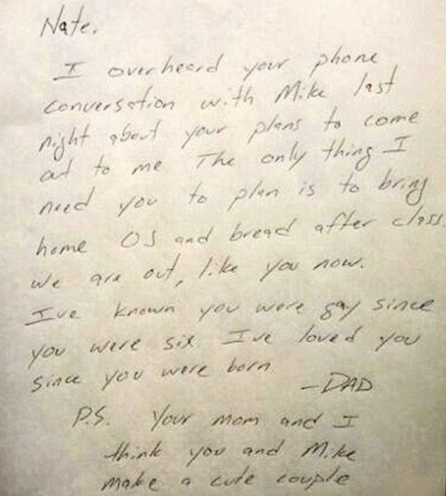 the handwritten letter
