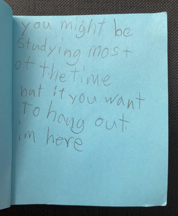 folded up note