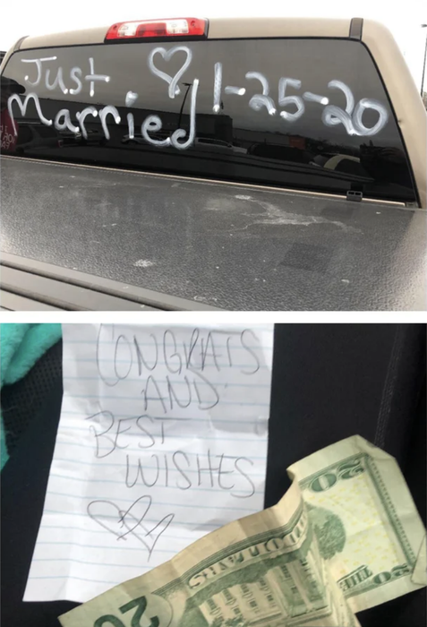 the note along with a $20 bill