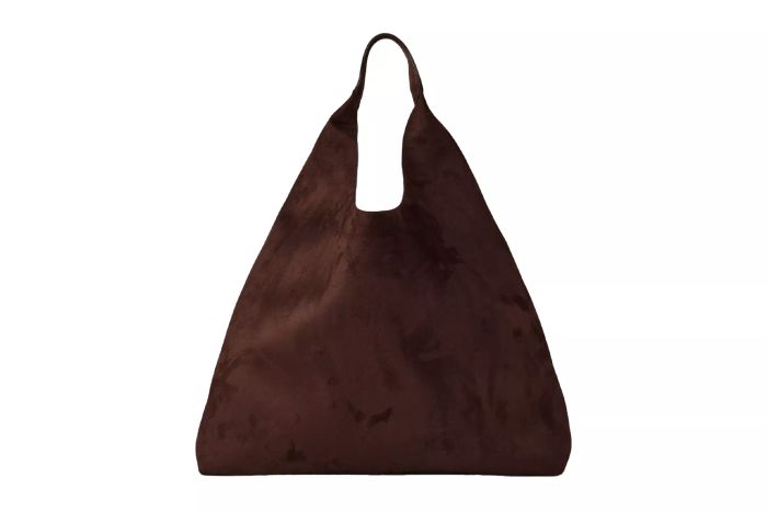 Image number 3 displaying, Vegan Suede Slouchy Tote Bag Vegan Suede Slouchy Tote Bag