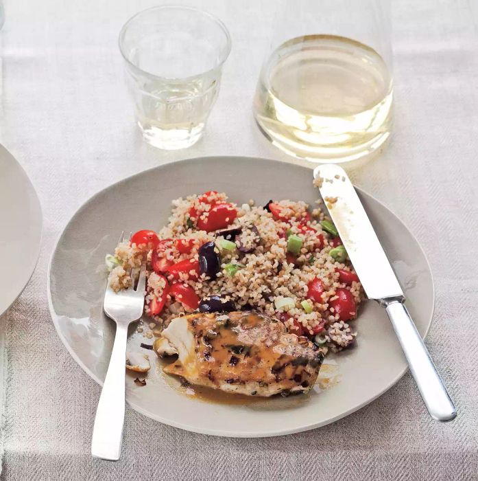 Orange Chicken With Bulgur Pilaf