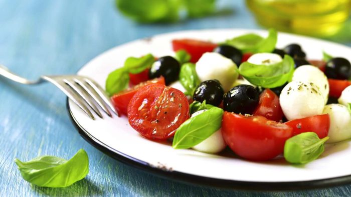 a plate full of vegetables