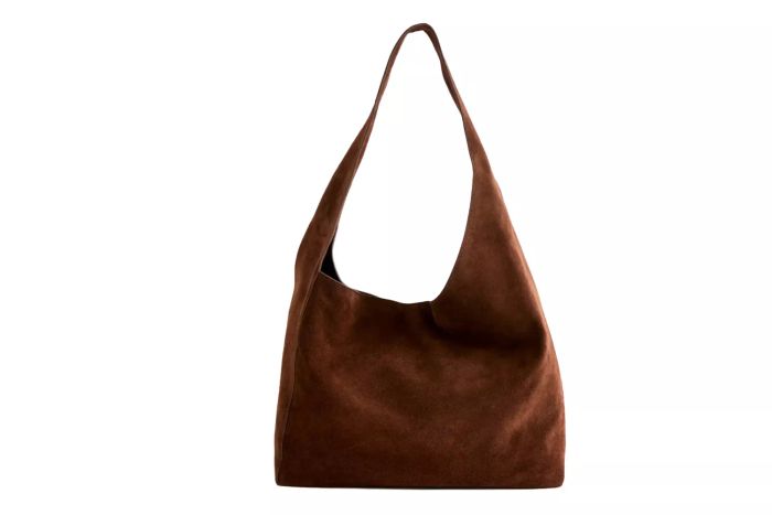 Italian Suede Slouchy Shoulder Handbag