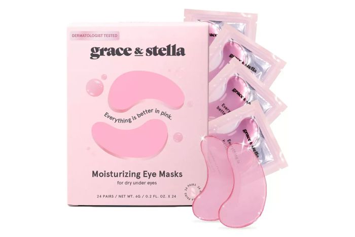 Amazon Grace & Stella Award-Winning Under Eye Mask (Pink, 24 Pairs) Reduces Dark Circles, Puffiness, Under-Eye Bags, and Wrinkles - Gel Under Eye Patches - Birthday Gifts for Women - Vegan and Cruelty-Free Self-Care