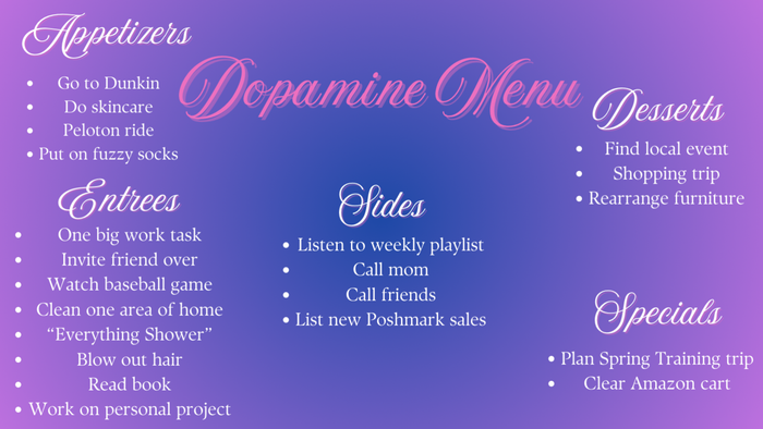 Dopamine menu