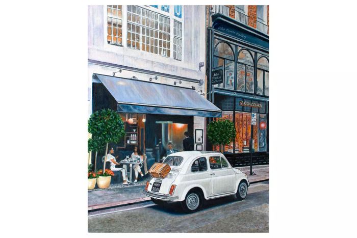 London. A Café Street Scene by Vera Melnyk (2023) by Vera Melnyk