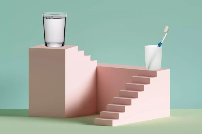 steps, abstract background in soft pastel tones, fashion runway, minimalist setting, architectural shapes, design components