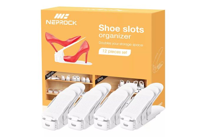 Neprock Shoes Slots Organizer for Closet, Shoe Rack