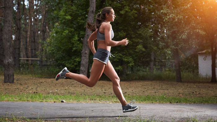 female runner in action