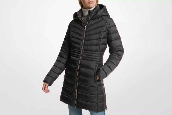 Quilted Nylon Puffer Coat