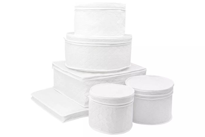 Amazon LAMINET 6 Piece Quilted Dinnerware Storage Starter Set