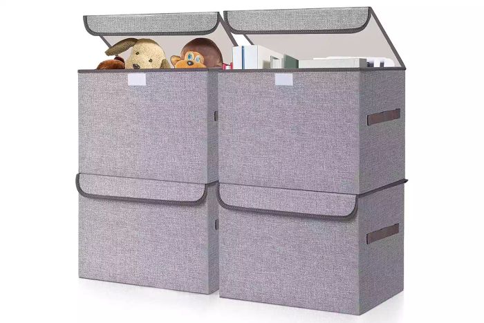 Amazon Bagnizer Large 22 Quart Linen Fabric Foldable Storage Bin