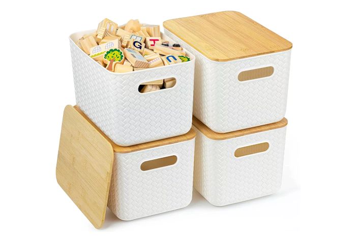 Ohmlove 4 Packs Storage Bins
