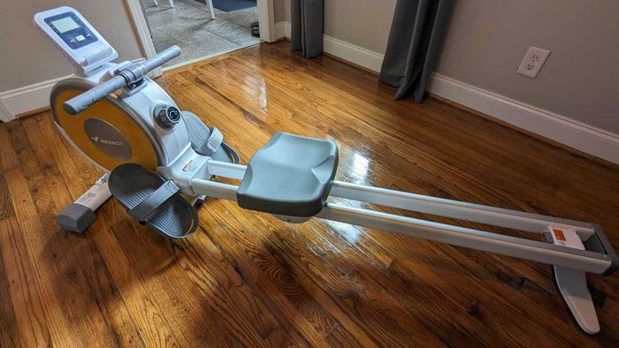 Image of the Merach Q1SW Magnetic Silent Rowing Machine placed in my living room.