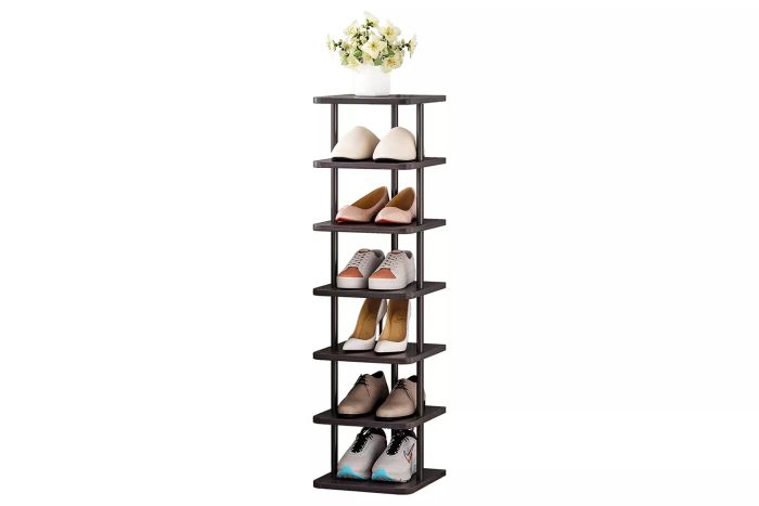 SORCEDAS Shoe Rack Vertical Narrow Shoe Shelf