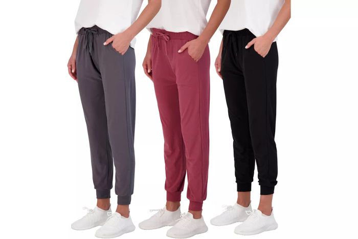 Real Essentials 3-Pack: Women's Cozy Lounge Joggers