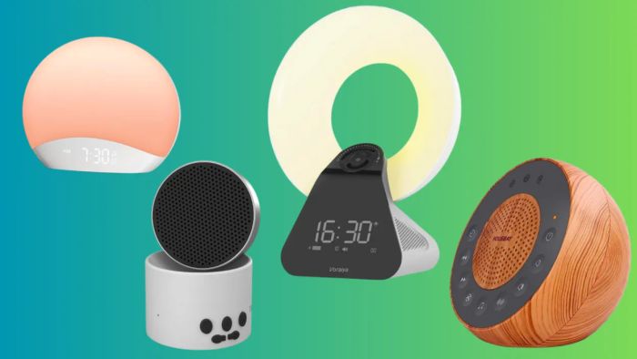 A collection of product images showcasing the white noise machines featured in this article