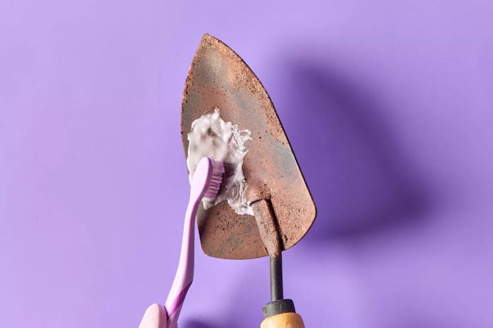 rust removal for a rusty shovel