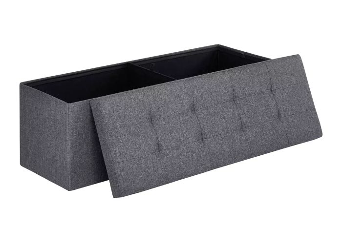 SONGMICS 43 Inches Folding Storage Ottoman Bench