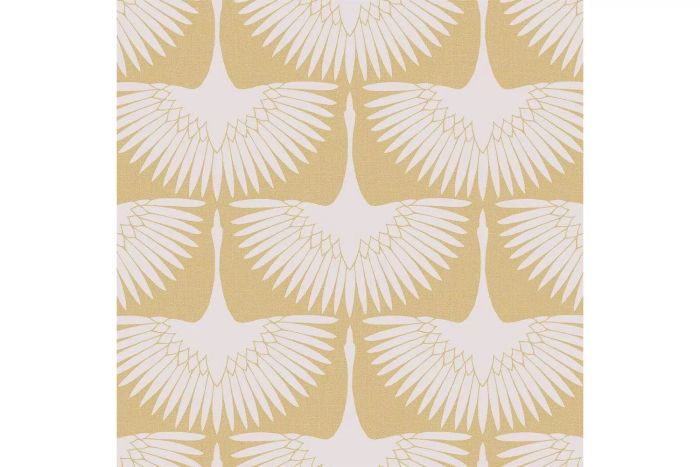 Amazon Tempaper x Genevieve Gorder Golden Hour Feather Flock Removable Peel and Stick Wallpaper