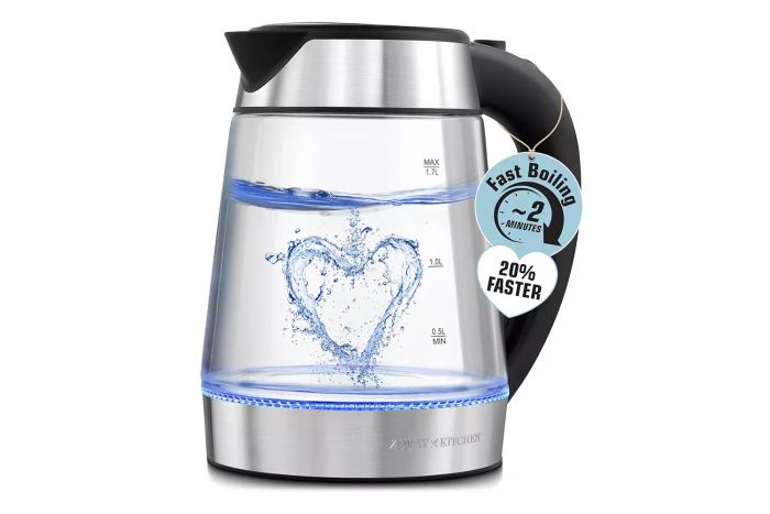 Zulay Kitchen Fast-Boiling Electric Kettle - 1.7L Capacity for Convenient Use