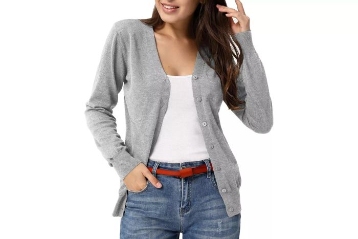 GRACE KARIN Women's Long Sleeve Button Down Cardigan