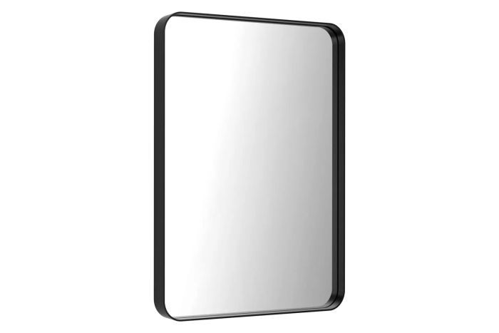 LOAAO Black Metal Framed Bathroom Mirror