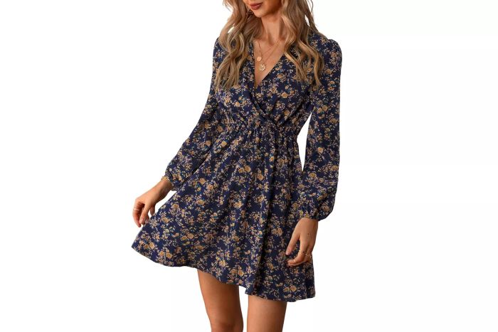 CUPSHE Women's Floral Mini Fall Dress