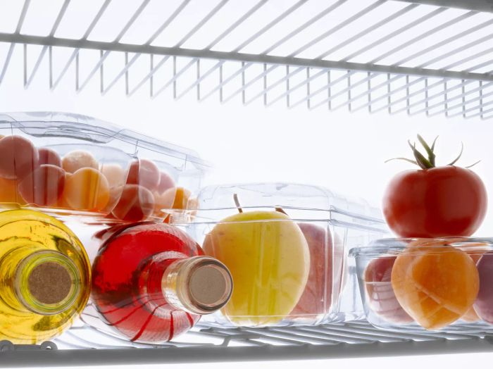 well-stocked refrigerator