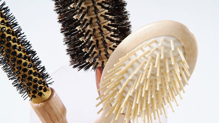 three hairbrushes