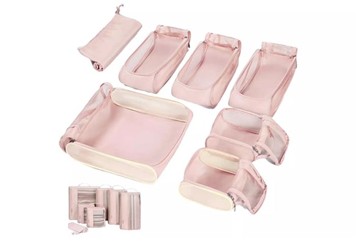 BAGSMART Keep Shape Packing Cubes, 7-Piece Set for Organized Travel Packing