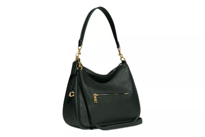 Amazon COACH Soft Pebble Leather Cary Shoulder Bag in Green, One Size