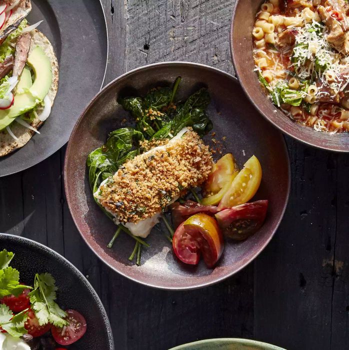 Roasted Cod With Kale Salad