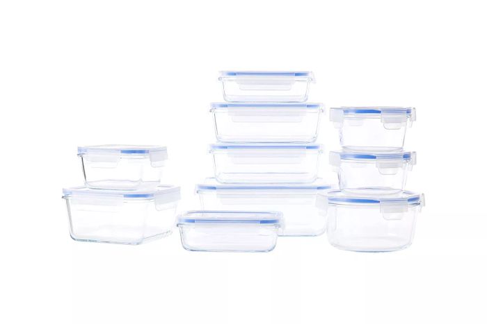 AmazonBasics Glass Food Storage Containers with Locking Lids