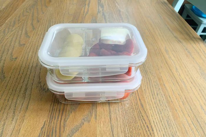 Prep Naturals 2-Compartment Glass Food Storage Containers