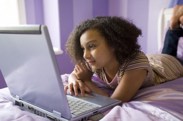 girl computer