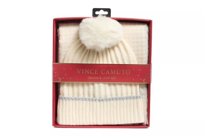 Pom Beanie and Scarf Set