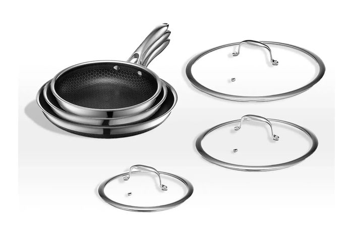 HexClad Hybrid Nonstick 6-Piece Fry Pan Set,