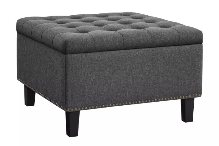 Walmart Alden Design Modern linen-like Storage Ottoman Bench