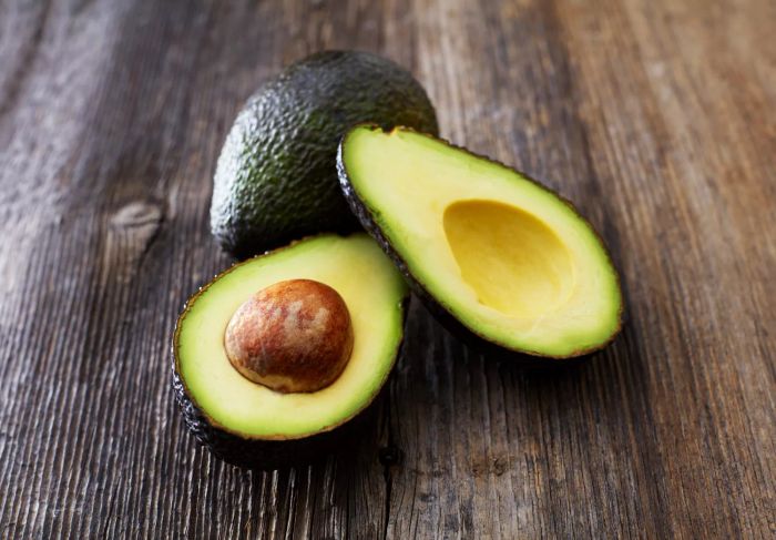 A sliced avocado