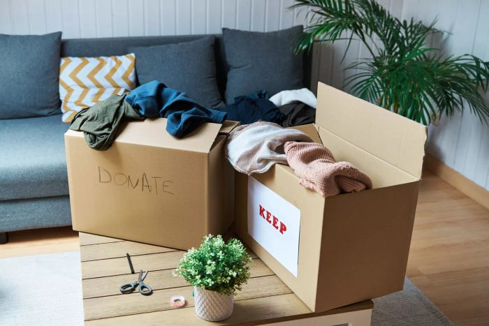 two-box decluttering technique